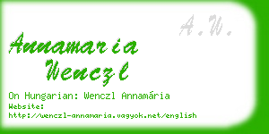 annamaria wenczl business card